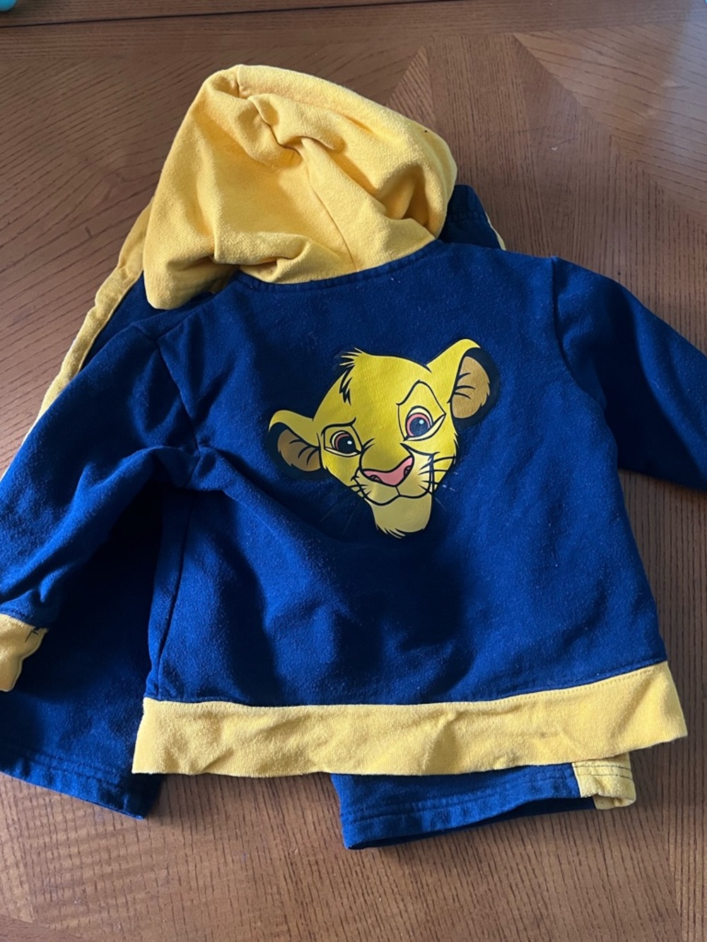 Disney Navy & Yellow Lion King Simba Hooded Sweat outfit for Kids